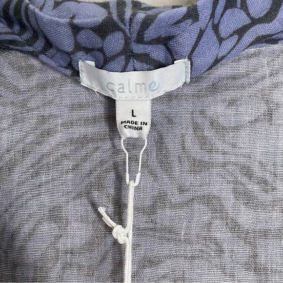 Calme Johnny Was Blue Kimono Robe Size Large New With Tags - Picture 12 of 16